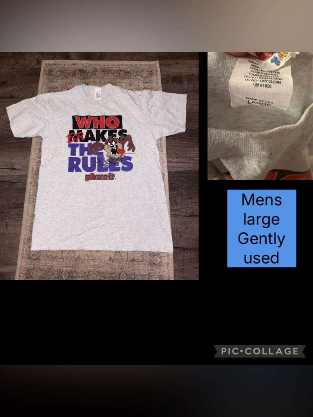 Looney Tunes mens vintage shirt size large